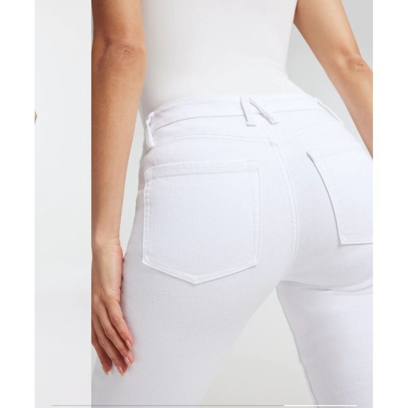 Good American Good Legs Crop Mini Boot Jean  Size 14 White Style GLCMB046T New - Picture 5 of 11